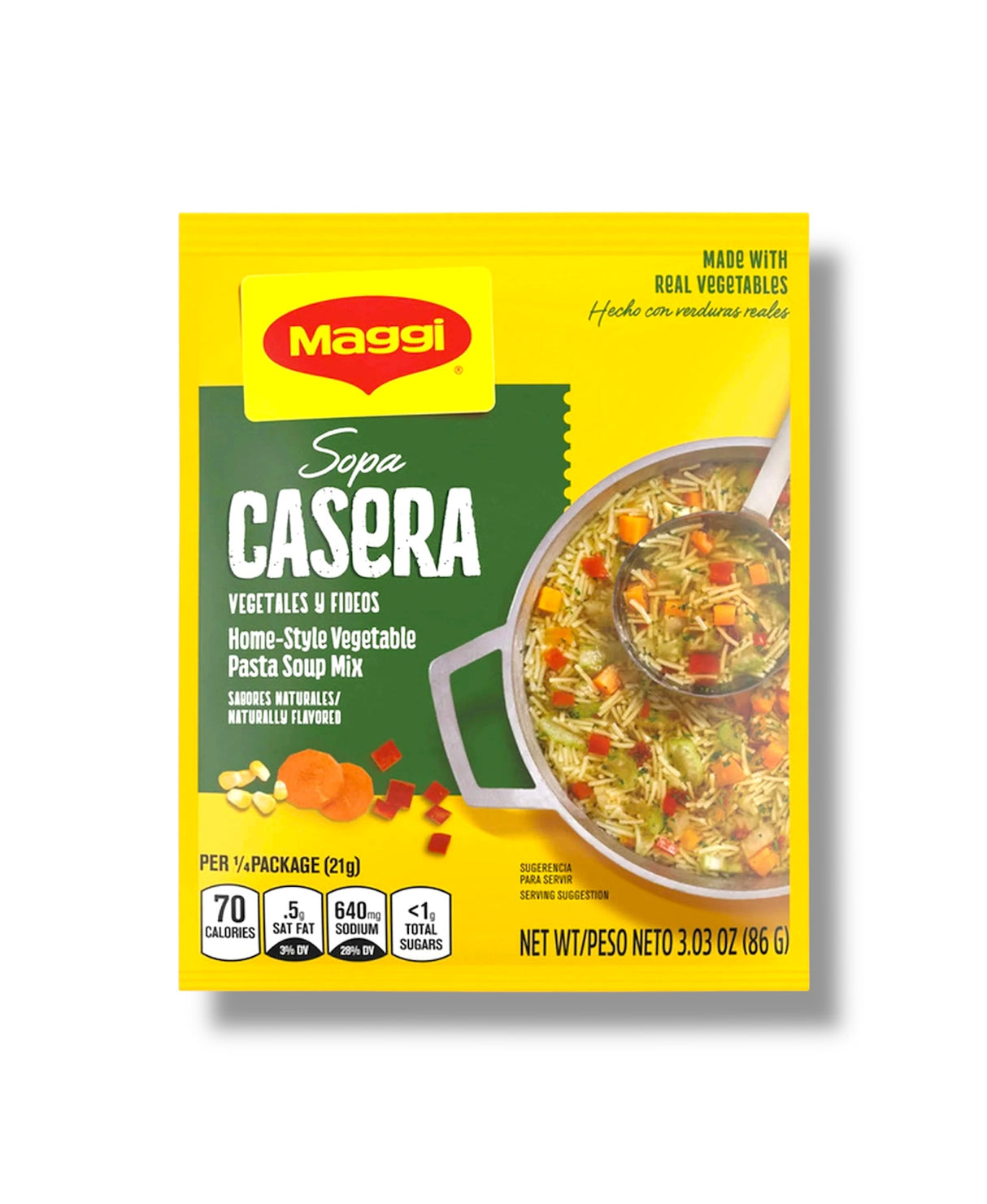 Sopa Casera con vegetales Maggi