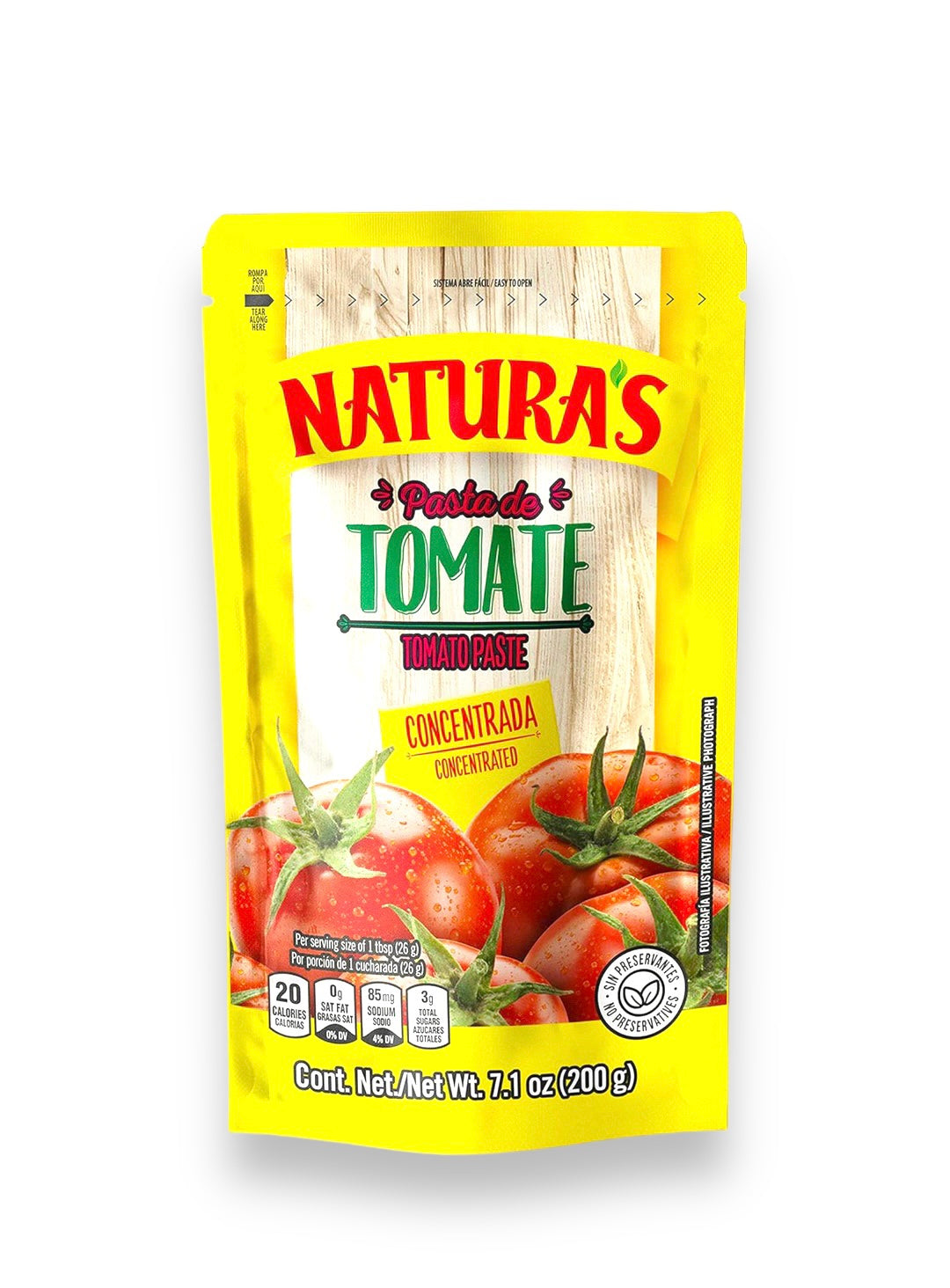 Pasta de tomate natura